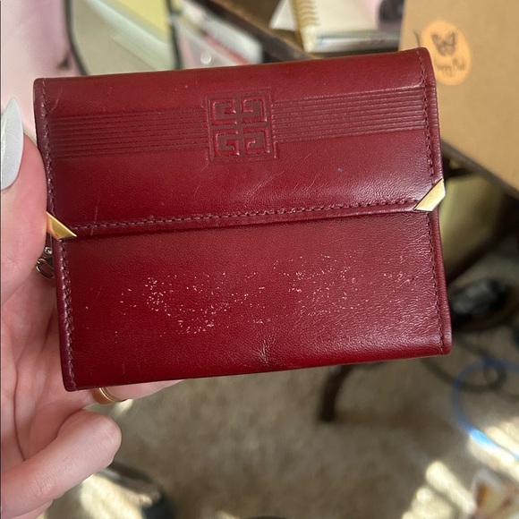 Givenchy vintage Burgundy Leather wallet - Picture 1 of 5